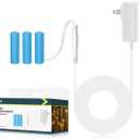 Lenink AC Power Supply Adapter for 3 AA Battery, AA Battery Replacement Adapter for LED Light, Decorations (White)