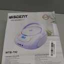 WIITHINK Radio CD Player with Bluetooth,FM Radio,USB MP3 Playback,AUXin,Headphone Jack,MP3 CDs Compatible,Portable CD Players for Home or Outdoor