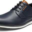 Bruno Marc Men's Casual Dress Oxfords Shoes Business Formal Derby Sneakers (8 Wide, Blue)