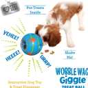 Wobble Wag Giggle Treat Ball- Interactive Dog Toy & Treat Dispenser, Fun Giggle Sounds When Rolled or Shaken, Great for Dogs Pets Know Best