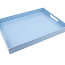 Spsyrine Serving Tray with Handles, Plastic Decorative Tray for Coffee Table, Living Room, Home Decor, 3040B