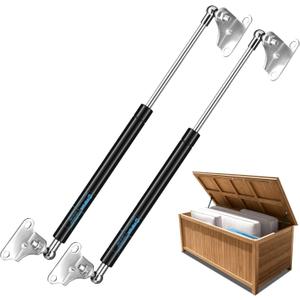 15 Inch Gas Struts for Heavy Lid, 67Lb/300N Gas Shocks Lift Support with L-Type Mounts for Tool Box Lid RV Bed Cabinet Door Floor Boat Hatch Storage, 2 PCS