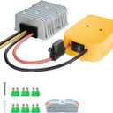 20V to 12V Step Down Converter for Dewalt Battery, DC Voltage Battery Power Adapter,20A 240W Buck Converter Regulator,with Over Discharge Protection, Switch and Fuse.