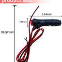 12V Car Cigarette Lighter Adapter, Cigarette Lighter Socket Extension Cord, Adapter Extension Cable Suitable for Cars, Motorcycles, and Trucks