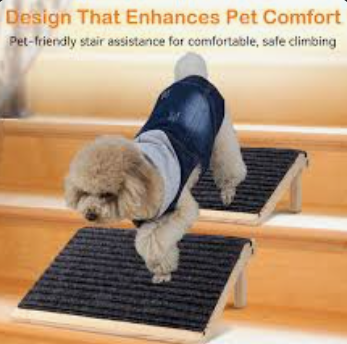 Non-Slip Dog Ramp, 4-Pack Low-Angle Pet Stair Ramp for Small Dogs & Cats for Any Staircase, Gentle Steps Stair Assist for Elderly, Injured Pets Non-Slip Dog Ramp, 4-Pack Low-Angle Pet Stair Ramp for Small Dogs & Cats for Any Staircase, Gentle Steps Stair Assist for Elderly, Injured Pets