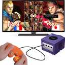 ONE250 2 Pack Classic Shock Joypad Wired Controller, Compatible with Wii NGC Gamecube Game Cube (Orange & Green)