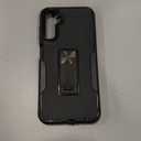 Phone Case for Galaxy A14 Case, Samsung A14 5G SM-A146U Case with Tempered Glass Screen Protector, Magnetic Bulit in Kickstand Dual Layer Shockproof Cover for Samsung Galaxy A14 4G Black