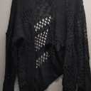Lightweight Summer Cardigan for Women Spring Netted Crochet Cardigans Sweaters, Black, OneSize