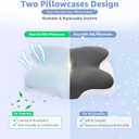 Cervical Pillow for Neck Pain Relief - Ergonomic Contour Memory Foam Pillow with 2 Pillowcases, Orthopedic Neck Support for Side Back Stomach Sleepers