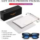 AIEYEZO Square Sunglasses for Women Men Square Thick Frame Sun Glasses Simple Designer Style Shades