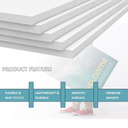 12 Pcs White Foam Boards, 15.7×23.6" Foam Cord Boards, High-Density Polystyrene Foam Sheets, Craft Foam Blocks, Sculpting Foam Panels for DIY Art Projects, Presentation, Signage