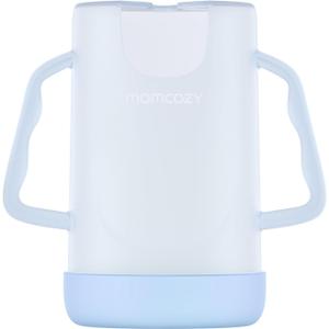 Momcozy Baby Pouch Holder No Squeeze, Baby Food & Juice Box Holder, Mess-Free, Easy Grip for Self-Feeding, BPA-Free & DEHP-Free, Must-Have for Babies, Blue (Pack of 1)