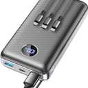 Portable Charger Power Bank - 40,000mAh Battery Pack, 22.5W Fast Charging Phone Charger with USB-C/iOS/Micro-USB Cable, Powerbank for iPhone 17 16 15 14 13 Samsung Google,for Travel Camping