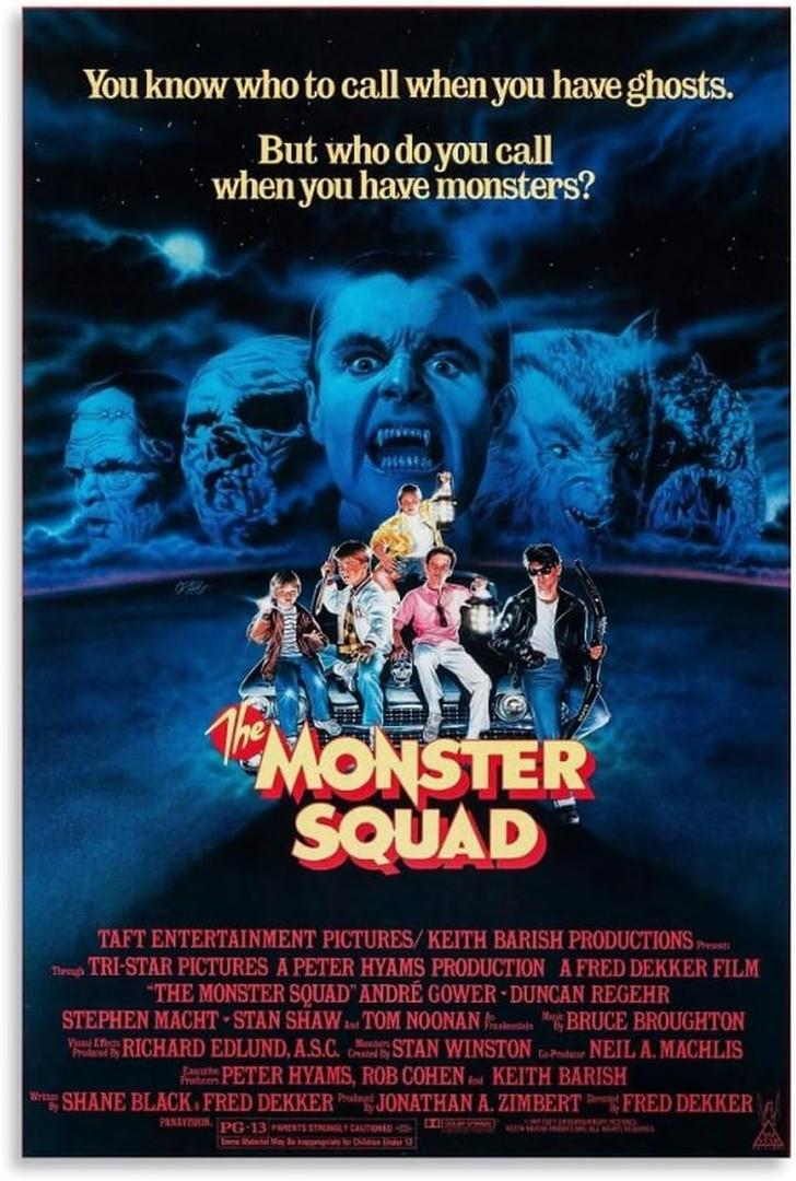 1987 The Monster Squad Horror Movie Poster for Bedroom Aesthetic Wall Decor Canvas Wall Art Gift 12x18inch(30x45cm)