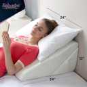 Wedge Pillow for Sleep Apnea, 12 Inch Adjustable Height Bed Wedge Pillow for Headboard, Gerd, Acid Reflux Relief, Snoring, and Post Surgery Recovery. Bed Pillow for Sitting Up in Bed