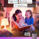 Vinaco E12 Smart LED Bulb 5W 600LM, 4 Pack E12 LED Light Bulbs Color Changing WiFi Bluetooth Work with Alexa & Google Assistant, Smart E 12 Candelabra Bulb 60 Watt E 12 Base, RGB Light Bulbs B11