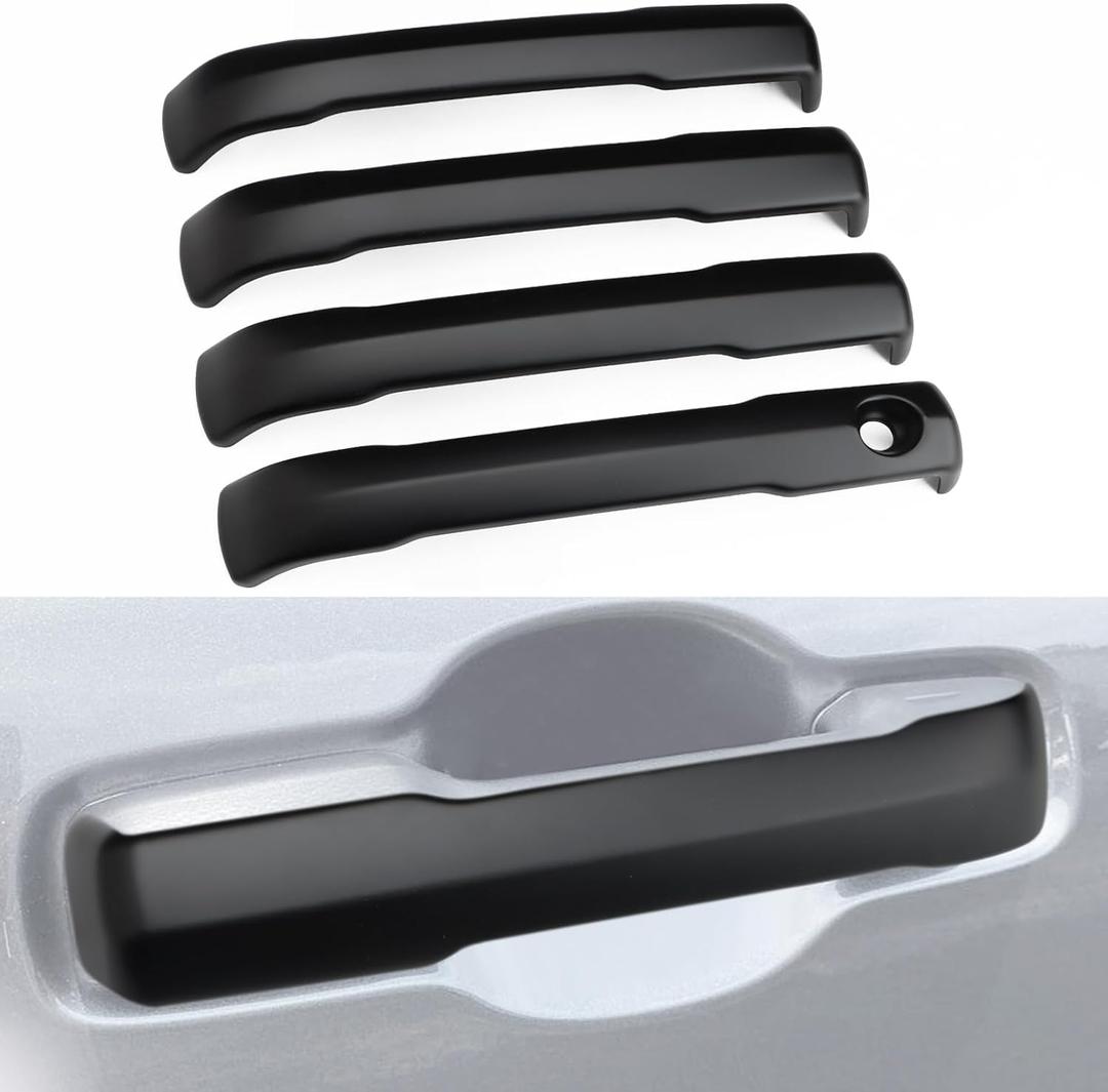 Car Door Handle Cover Compatible for 2022 2023 2024 2025 2026 Toyota Tundra Accessories Door Handle Protector for Tacoma 2024 2025 for 4Runner 2025 Matte Black