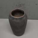 Briful Rustic Vintage Ceramic Vase, 9.06'' Farmhouse Table Decor with Wide Mouth, Large Decorative Vase for Home Decor, Living Room, Entryway & Shelf Styling, Brown