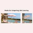 6FT Patio Beach Umbrella for Outdoor, UPF 50+ Sun Shade for Patio, Backyard, Garden, Pool and Beach, Tilt Adjustable, Portable, Harbour Ros Pink
