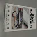 3 x SXhyf Cleaning Brush - Hard Bristle Crevice Cleaning Brush, Multifunctional Gap Scrub Brush, Kitchen Essentials, Bathroom Cleaner Tools for Household Use, Home, Window, Toilet, Stove (Black Bristle Black Handle)