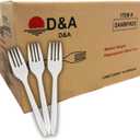 1000 Count Plastic Forks Disposable Medium Weight BPA Free, Heat Resistant, Bulk Premium Cutlery Utensils for Takeout, Meal Prep, Party Supply (10 Packs of 100)