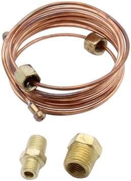 1 Set SHLPDFM Mechanical Oil Pressure Gauge 72" Inch 6 Feet Length AG96 82553-F Copper Line Tubing Install Kit with Fitting