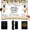Roetyce Coworker Farewell Decorations, Black Gold Good Luck Finding Better Coworkers Than Us Guest Book Jumbo Card, Farewell Signature Board Gift, Going Away/Goodbye Party Supplies for Job Change
