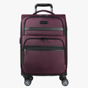 KROSER Softside Expandable Carry On Luggage with Spinner Wheels & Built-in TSA Lock, Durable Suitcase Rolling Luggage with USB Port, Carry-On 20-Inch, Burgundy