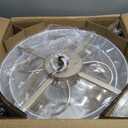 20" Boho Fandelier Ceiling Fans with Lights, Fabric Chandelier Ceiling Fan with Light Remote Control, Caged with 6 Speeds for Living Room, Bedroom, Nursery. (White)