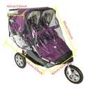 Rain Cover for Double Stroller,Universal Size Weather Shield for Side by Side Double Baby Stroller