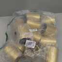 Ninehaoou 12 Pcs Gold Cylinder Vases for Wedding Centerpieces 5.1 Inch Tall Metal Flowers Vase Small Hurricane Holder for Wedding Dining Coffee Table Party Decorations, Not Included Flowers