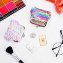 2 Pieces Coin Purse Kids Purse Girls Handbags Double Sided Sequin Mini Wallet Kiss Lock Coin Purse for Party Christmas Birthday Valentine's Day Gifts