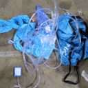 FBSPORT Inflatable Water Bounce House, Large Bounce Castle with 3 Slide, Inflatable Water Slide with Splash Pool, Climbing, Water Slide Bounce House for Outdoor Indoor (with 550W Air Blower)