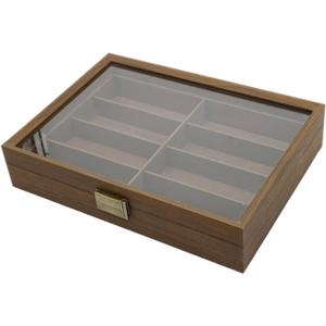 LYAFNG Sunglasses Organizer Wooden Sunglasses Organizer Box 8 Grids Handheld for Family Room Exhibition for Storing Glasses