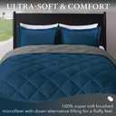 downluxe King Size Comforter Set - Ocean and Grey King Comforter, Soft Bedding Sets for All Seasons -3 Pieces - 1 Comforter (104"x92") and 2 Pillow Shams(20"x36")