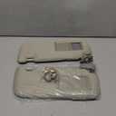 Pair of Left and Right Beige Sun Visors with Clips for Toyota Corolla 2009 2010 2011 2012 2013 with Vanity Mirror OEM Replace# 74320-02711-E0