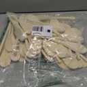 Nagpew 50 Pieces Long Wooden Spoons, 12 Inch Mixing Scoop Bulk with Long Handle, Oval Small Kitchen Utensil for DIY Craft, Cooking, Stirring, Serving Hot Cold Food