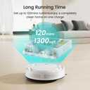 Lefant Robot Vacuum Cleaner, Strong Suction, 120 Mins Runtime, Slim, Low Noise, Automatic Self-Charging, Wi-Fi/App/Alexa Control, Ideal for Pet Hair Hard Floor and Daily Cleaning, M210, White