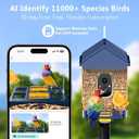 Smart AI Bird Feeder for Families - Attract Vibrant Cardinals! 2K Day/Night Camera, 10,000+ Species ID, Real-Time Alerts, Solar Powered & Weatherproof - Fun Bird Watching for Kids & Adults