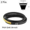 uxcell B64 V-Belts 64" Pitch Length, B-Section Rubber Drive Belt 2pcs
