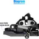 X AUTOHAUX No.53510-06280 Car Engine Hood Latch Lock for Toyota Camry 2015 2016 2017 Hood Latch Assembly Hood Lock Assy No.5351006280