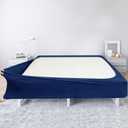 Box Spring Cover Full Size - Jersey Knit & Stretchy Wrap Around 4 Sides of The Box Spring, Alternative for Bed Skirt, Ultra Soft, Wrinkle & Fading Resistant, Navy Blue