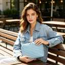 Minoisome Travel Makeup Bag,PU leather toiletry bag,make up organizer case for women,Large Capacity Cosmetic Bag,Wide-open Pouch PurseToiletries AccessoriesFold-Down Design and Adjustable Dividers.
