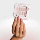 Press On Nails - Salon U-ltimate | Bare Milk, Extra Short Almond Nails, Reusable | 16 sizes - 32 Nails Kit with Glue and Sticky Tabs