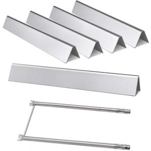 Hongso 7535 7507 Replacement kit 2271411 Stainless Steel Burners and Flavorizer Bars for Weber Spirit 200 Series (with Side Mounted Control Panel), Spirit E/S-210 500 Genesis Silver A Gas Grill