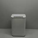ELPHECO Stainless Steel Office Trash Can Motion Sensor Garbage Can Touchless Smart Trash Can Automatic Waste Bin for Kitchen, Office, Bathroom (White, 5.5 Gallons), 3AA