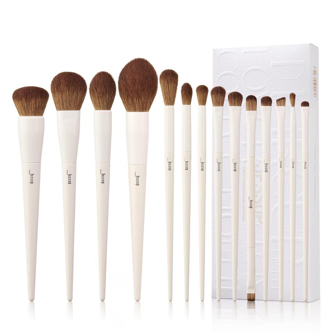Jessup Makeup Brushes 14Pcs Makeup Brush Set Premium Synthetic Powder Foundation Contour Blush Concealer Eye Shadow Blending Liner Make Up Brush Kit Light Grey T329 Jessup Makeup Brushes 14Pcs Makeup Brush Set Premium Synthetic Powder Foundation Contour Blush Concealer Eye Shadow Blending Liner Make Up Brush Kit Light Grey T329