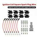 Nakkaa 8 Pack UF271 Ignition Coils Double Iridium Spark Plugs & Wires Compatible with Silverado/Sierra 1500 2500 3500 Compatible with Yukon XL 1500 2500 1999-2007 4.8L 5.3L 6.0L 19299585