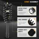 Front Complete Strut Shock Absorber with Spring Assembly Compatible with Hyundai Azera 2006 2007 2008 2009 2010 2011, for Sonata 2006-2010, Replace 172281, 2 Pcs