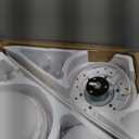 46" Flush Mount Ceiling Fan with Lights - White Modern Fan Light with Reversible Mute Motor, 3CCT Dimmable, Wind Speeds Adjustable, Low Profile Light Fixure for Indoor Use, Bedroom